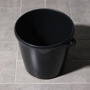 Ведро хозяйственное, 10 л, d=29 см, h=28 см, пластик, чёрное