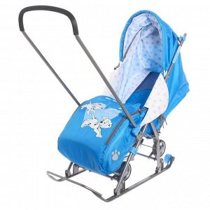 Санки-коляска «Baby 1» 101 Далматинец, цвет голубой