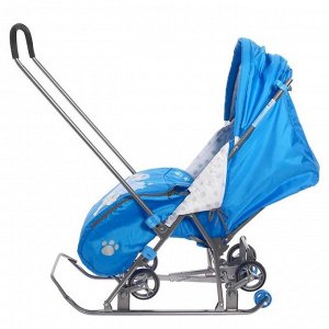 Санки-коляска «Baby 1» 101 Далматинец, цвет голубой