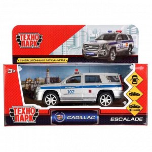 Машина полицейская Cadillac Escalade, 12 см, инерционная, открывающиеся двери, металлическая