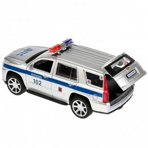Машина полицейская Cadillac Escalade, 12 см, инерционная, открывающиеся двери, металлическая