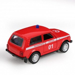 Машина металлическая «Джип Пожарная охрана», масштаб 1:50, инерция