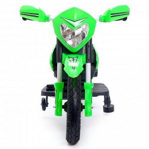 Электромотоцикл «Кросс», пневматические колеса, цвет зелёный