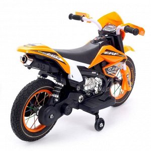 Электромотоцикл «Кросс», пневматические колеса, цвет оранжевый