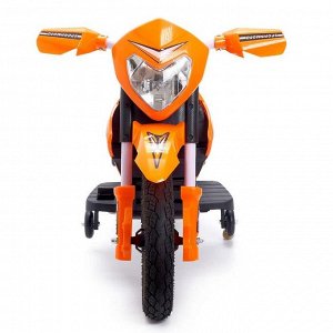 Электромотоцикл «Кросс», пневматические колеса, цвет оранжевый
