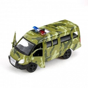Машина металлическая «Микроавтобус военный», масштаб 1:50, инерция