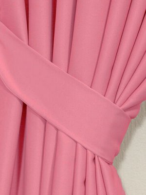 Портьеры комбинированные блэкаут на ленте, цвет: белый/розовый/голубой,арт.14056