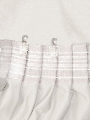 Портьеры комбинированные блэкаут на ленте, цвет: белый/сиреневый/фиолетовый,арт 14052