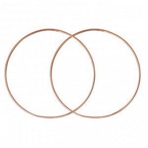 Серьги-кольца "Крупные", d=5,5см, позолота