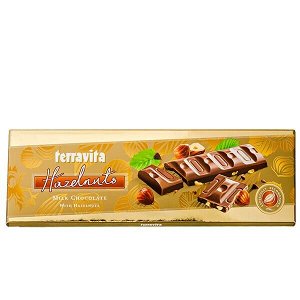 Шоколад TERRAVITA молочный с лесным орехом 225 г