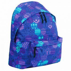 Рюкзак BRAUBERG, универсальный, сити-формат, фиолетовый, &quot;Фантазия&quot;, 20 литров, 41х32х14 см, 225365