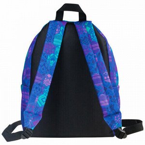 Рюкзак BRAUBERG, универсальный, сити-формат, фиолетовый, Фантазия, 20 литров, 41х32х14 см, 225365