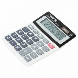 Калькулятор настольный STAFF STF-5810, КОМПАКТНЫЙ (134х107 мм), 10 разрядов, двойное питание, 250287