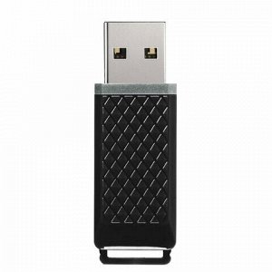 Флеш-диск 8 GB, SMARTBUY Quartz, USB 2.0, черный, SB8GBQZ-K