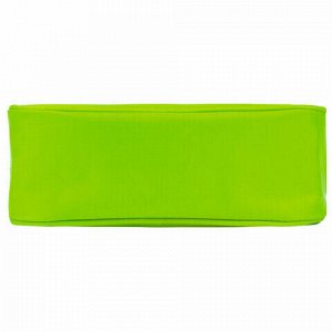 Пенал-косметичка BRAUBERG, мягкий, "KING SIZE NEON GREEN", 20х8х9 см, 229020