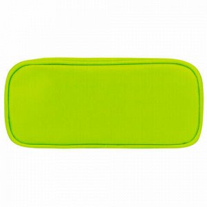 Пенал-косметичка BRAUBERG, мягкий, "KING SIZE NEON GREEN", 20х8х9 см, 229020