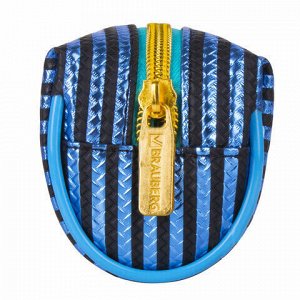 Пенал-косметичка BRAUBERG, мягкий, "Royal", голубой, 19х6х6 см, 229023