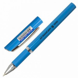 Ручка шариковая масляная с грипом BRAUBERG &quot;Roll&quot;, СИНЯЯ, корпус синий, узел 0,7 мм, линия письма 0,35 мм, 143005
