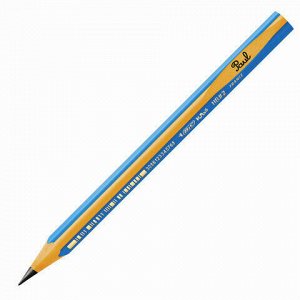 Карандаш чернографитный утолщенный BIC, 1 шт., "Kids Evolution", HB, трехгранный, корпус синий с желтым, заточенный, 919262