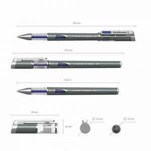 Ручка гелевая ERICH KRAUSE &quot;Megapolis Gel&quot;, СИНЯЯ, корпус с печатью, узел 0,5 мм, линия письма 0,4 мм, 92