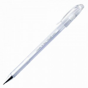 Ручка гелевая CROWN "Hi-Jell Pastel", БЕЛАЯ, корпус тонированный белый, узел 0,8 мм, линия письма 0,5 мм, HJR-500P