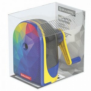 Точилка механическая BRAUBERG "MULTICOLOR", корпус с печатью, 228489   