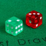 Кубики игральные 1.6х1.6 см, набор 2 шт., акрил