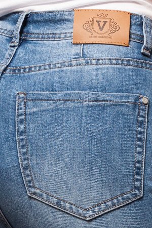Супер-эластичные укороченные джинсы-скинни с высокой посадкой