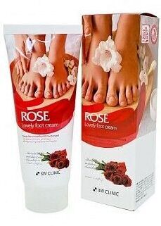 3W Clinic Lovely Foot Cream Крем для ног с экстрактом розы 100 мл