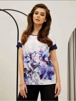 Туника (платье) жен  Floral Shadow темно-синий