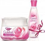 Крем для лица увлажняющий Дабур Gulabari Moisturising Cold Cream Dabur 55 мл. + Розовая вода для лица Gulabari Dabur 59 мл. бесплатно
