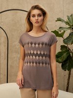 Фуфайка (футболка) жен  Summer Boho песочный