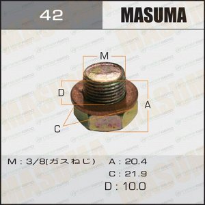Болт маслосливной Masuma, для Nissan, 3/8, арт. 42