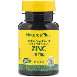 Nature's Plus, Цинк, 10 мг, 90 таб.