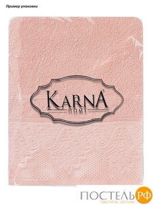 3571 Полотенце махровое "KARNA" жаккард SIESTA (70x140) см 1/1 Абрикосовый