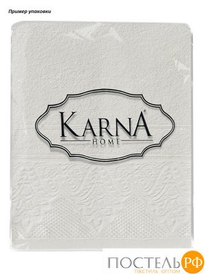 3570 Полотенце махровое "KARNA" жаккард SIESTA (50x90) см 1/1 Кремовый