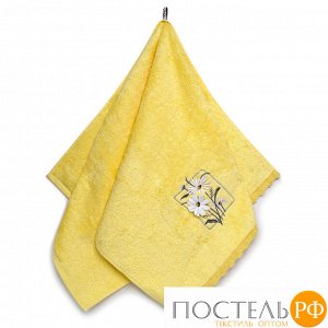 ДЕЙЗИ 3D 70*140 желтое полотенце махровое