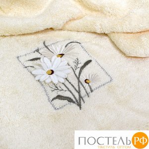 Tana Home Collection ДЕЙЗИ 3D 30*70 молочное полотенце махровое