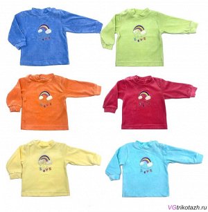 Рубашечка Ткань: Велюр Состав: 100% хлопок Велюровая рубашечка  из мягкой, приятной на ощупь ткани  с мягкой аппликацией, украшена стразами.
Такая рубашечка отлично себя зарекомендовала как для детей 