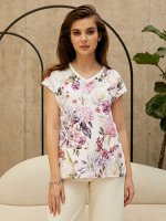 Фуфайка (футболка) жен  Floral Shadow белый