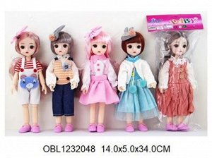 02 кукла, 30 см, (5 видов), в пакете 1232048