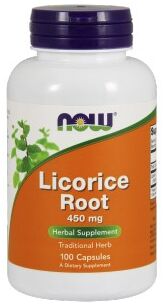 Экстракт корня солодки Licorice Root 450 mg NOW 100 капс.