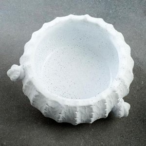 Кашпо керамическое "Кактус" белое 19*9см