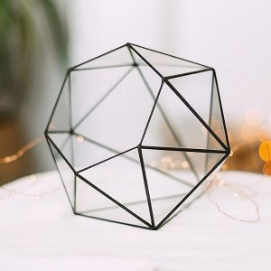 Флорариум «Бриллиант», стекло, швы чёрные