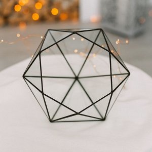 Флорариум «Бриллиант», стекло, швы чёрные