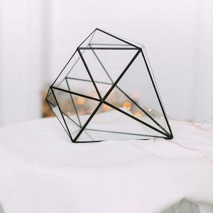 Флорариум «Бриллиант», стекло, швы чёрные