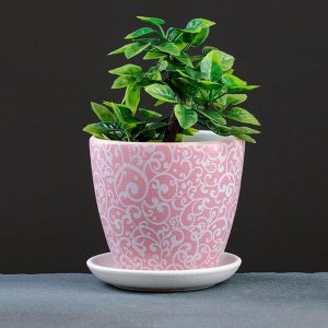 Горшок цветочный Скань розовый крокус №1, 0,7 л