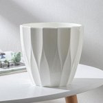 Кашпо со вставкой Plast-Avenue /Флюте», 3 л, цвет белый