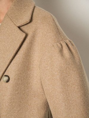 Шерстяное пальто с объемными рукавами R064/duanet