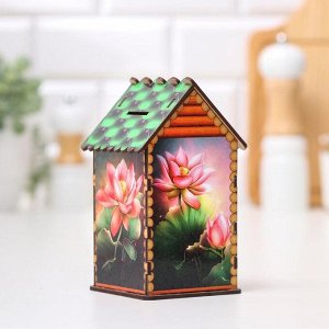 Чайный домик-копилка "Нежные лилии",17x10,5x9 см